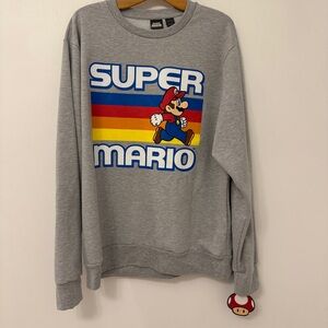 Nintendo Super Mario Men’s Gray Sweater size XL